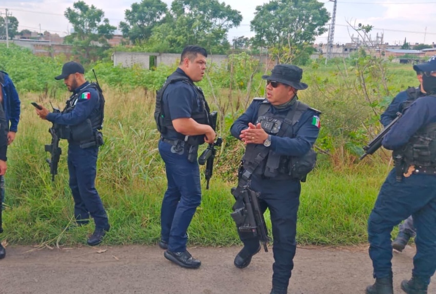 several uniformed security agents