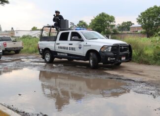 security truck in Michoacán