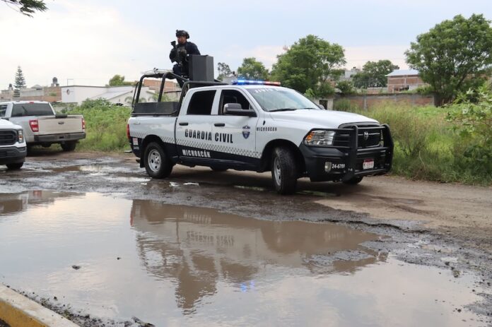 security truck in Michoacán