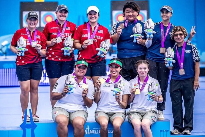 Mexico at the top of the podium at the 2025 World Archery Championship