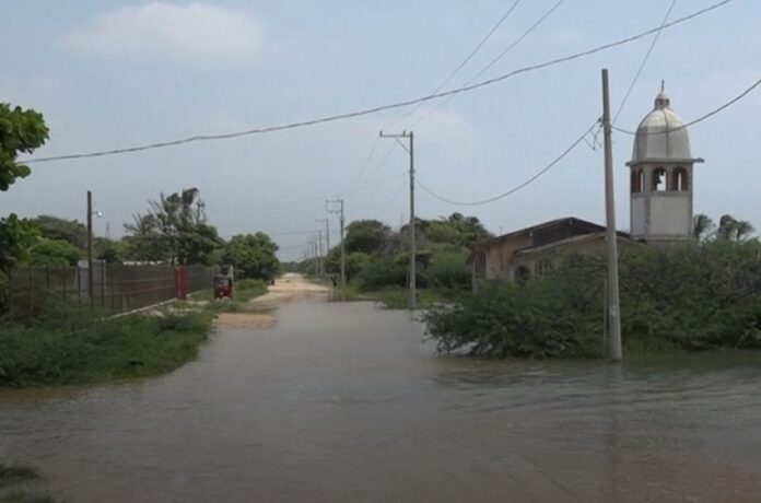 flooded neighborhood