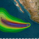 Hurricane Narda's path