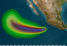 Hurricane Narda's path