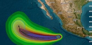 Hurricane Narda's path