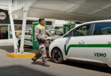cars in a charging station