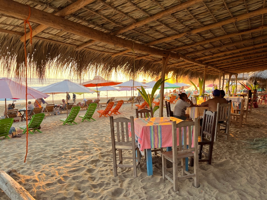 Beach restaurant in Puerto Escondido