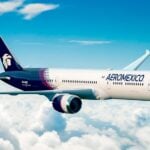Aeromexico airline in flight