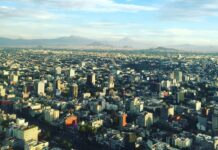 Mexico City aerial view