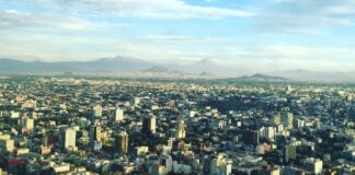 Mexico City aerial view