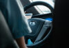 Steering wheel of a BYD brand chinese electric car