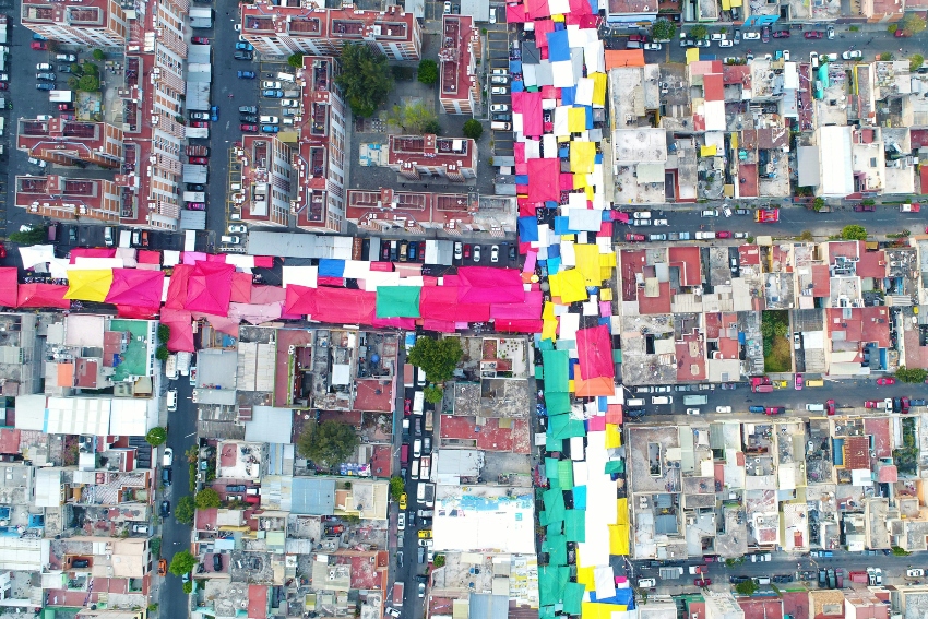 Mexico City aerial view