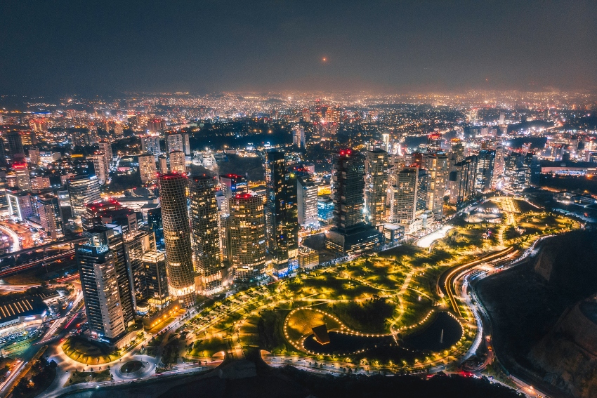 Mexico City at night