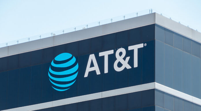 The facade of the AT&T building in Zapopan, Jalisco
