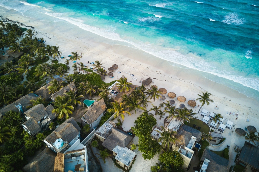 Tulum, Mexico aerial view