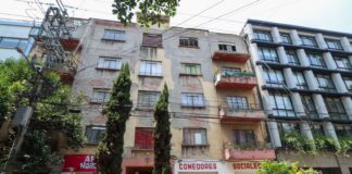 A house on Tonalá street in the Roma neighborhood of Mexico City, where 22 families were recently evicted on unclear grounds.