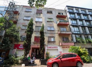 A house on Tonalá street in the Roma neighborhood of Mexico City, where 22 families were recently evicted on unclear grounds.