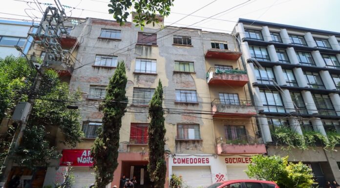 A house on Tonalá street in the Roma neighborhood of Mexico City, where 22 families were recently evicted on unclear grounds.
