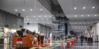 Construction in the Mexico City airport (AICM)