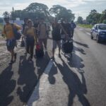 crowd of refugees