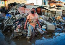 trash from floods