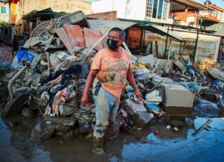 trash from floods