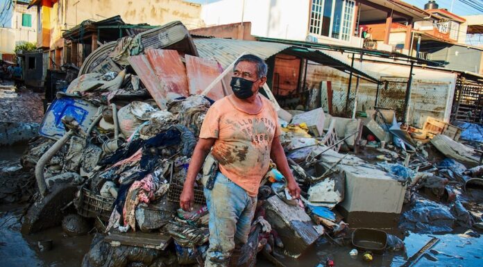 trash from floods