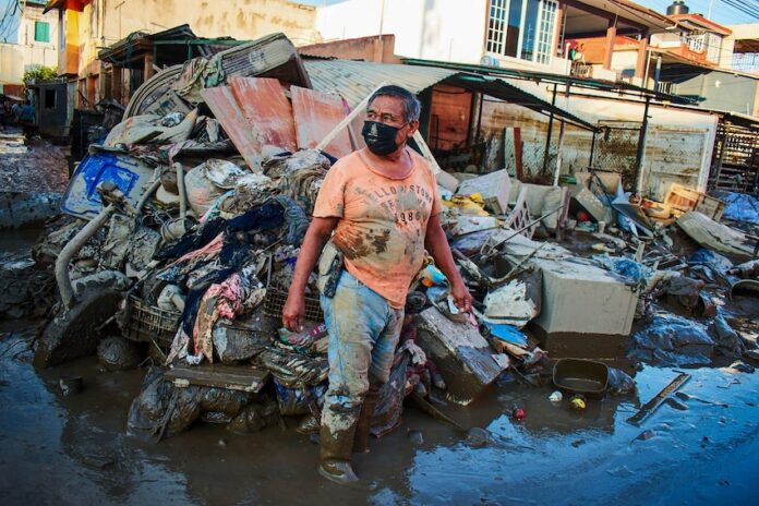 trash from floods