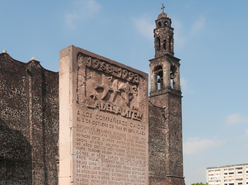 Memorial to the 1968 student massacre at Tlatelolco.