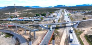 The project turns Highway 58 into a four-lane highway and links it with Federal Highway 57 and 85, both of which travel from Mexico City to the U.S. border.