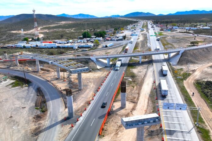 The project turns Highway 58 into a four-lane highway and links it with Federal Highway 57 and 85, both of which travel from Mexico City to the U.S. border.