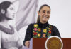 Sheinbaum at her morning press conference or mañanera