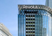 revolut logo on a building