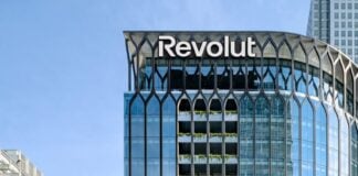 revolut logo on a building