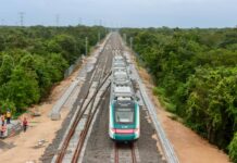 Maya Train sitting on the tracks