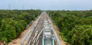 Maya Train sitting on the tracks