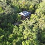 A small house in a forest