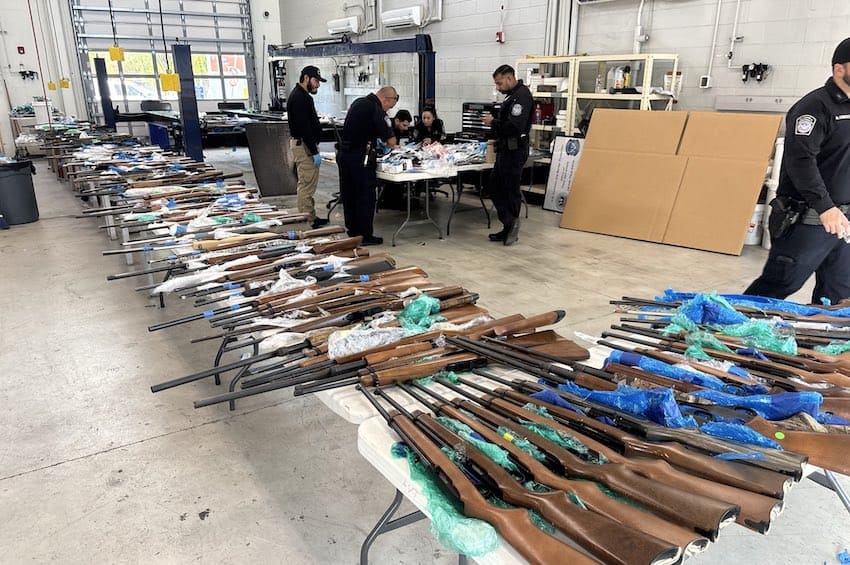 The weapons seized by CBP.