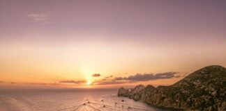 Fishing boats leave the Cabo San Lucas Marina