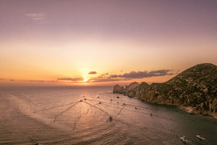 Fishing boats leave the Cabo San Lucas Marina