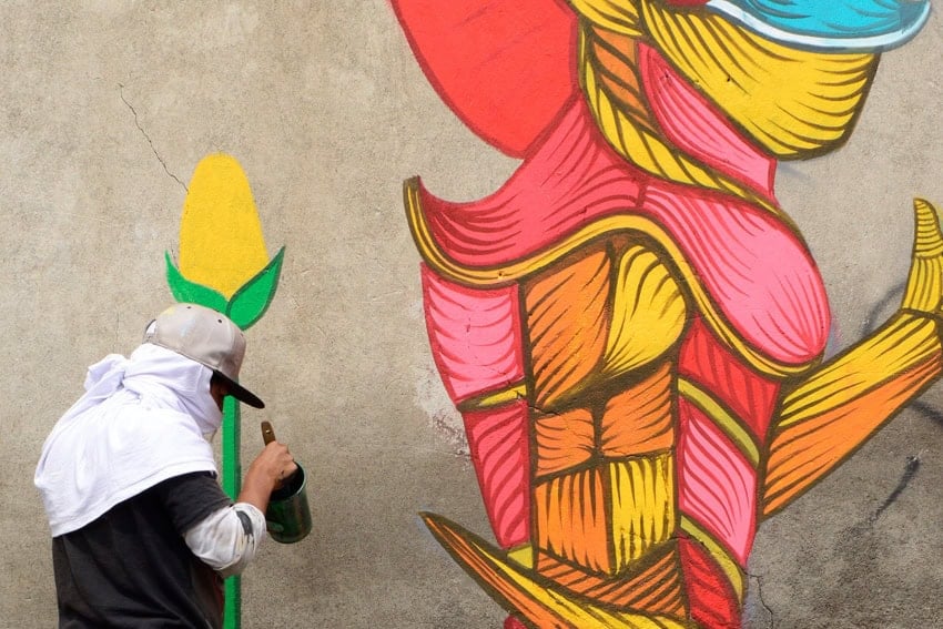 Mural created with Comex paint.