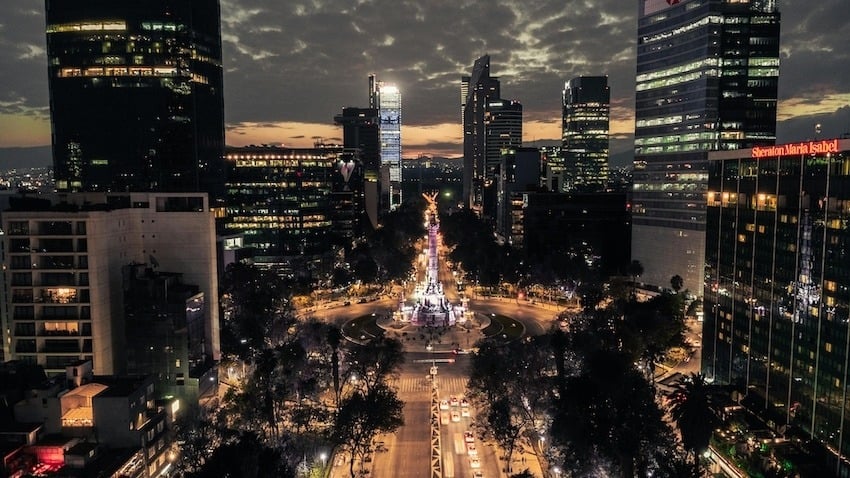 Mexico City at night