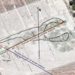diagram of a scorpion-shaped mound in southeastern Mexico