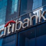 Citibank logo on a glossy building