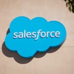 Salesforce logo on a building