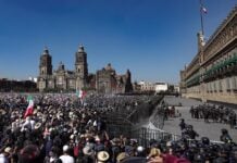 gen z protest in Mexico City's central square