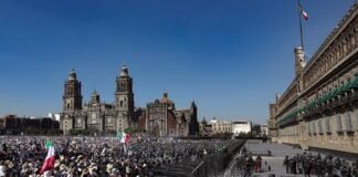 gen z protest in Mexico City's central square