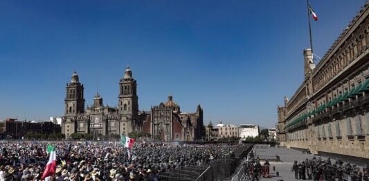gen z protest in Mexico City's central square