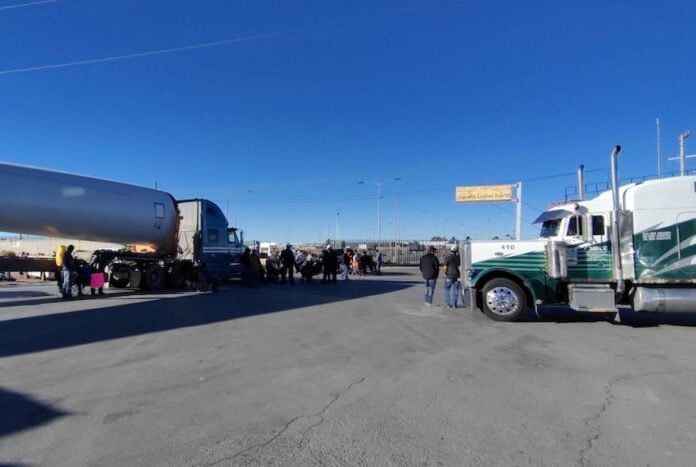 Some 1,500 U.S.-bound tractor-trailers were left stranded due to the blockades.