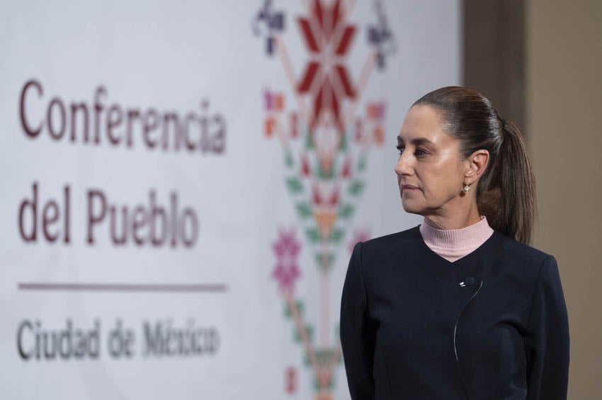 Sheinbaum at her morning press conference