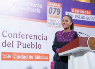On International Day for the Elimination of Violence against Women, much of President Claudia Sheinbaum's morning press conference focused on the actions her government is taking to protect women.